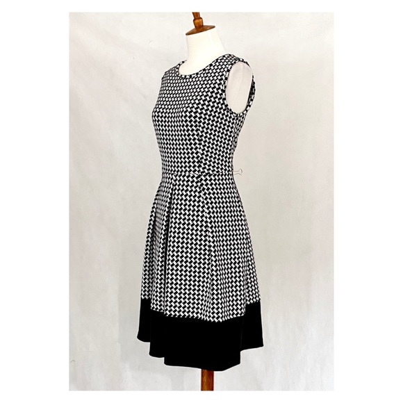 Calvin Klein Houndstooth Plaid Fit & Flare Dress - Picture 5 of 11